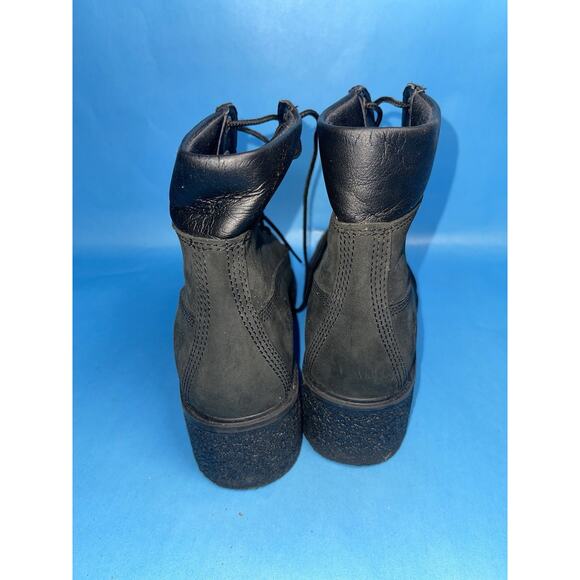 Timberland Women’s Black Nubuck Lace-Up Ankle Boots A1JXI Size 8 Block Heel - Picture 4 of 6